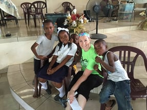 Ashley Zinser, a fourth-year student at Northeastern State University Oklahoma College of Optometry, on the last day of a 2015 mission trip to Honduras with Student Volunteer Optometric Services to Humanity. During four days, the team of 17 students and three doctors saw more than 1,400 patients.