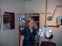 Dr. Laura Dowd in one of the exam rooms at VA Maine.