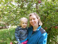 Dr. Laura Dowd and her daughter, Iris, where they love to be: outdoors.