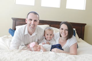 Dr. David Hite with his wife and two children, Dawson (between mom and dad) and Teagan