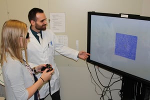 Morgan Ollinger, OD, right, is a current Michigan College of Optometry Pediatrics and Binocular Vision resident.